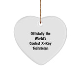 Funny X-Ray Technician Gifts, Heart Ornament, Christmas Unique Gifts, Gifts from Family to X-Ray Technician - Image 1